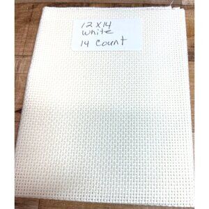 12x14 White Cross Stitch Fabric 14 Count Aida Cloth